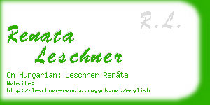 renata leschner business card